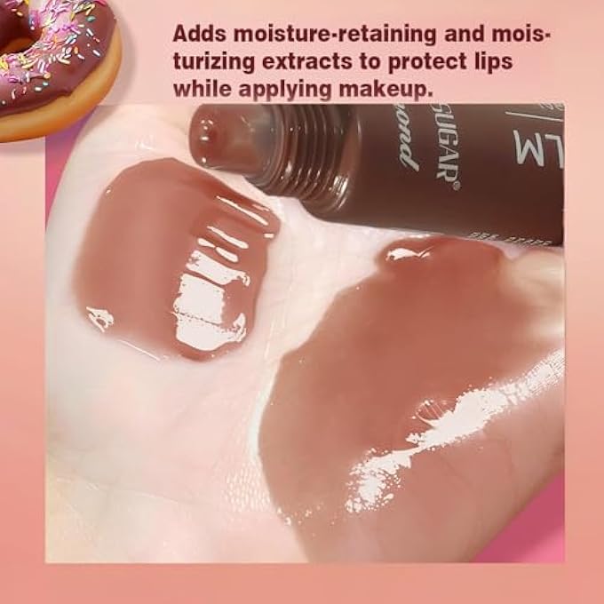 SAM SUGAR 5PCS LIP BALM WITH KEYCHAIN HYDRATING TINTED LIP GLOSS, MOISTURIZING LIP BUTTER BALM WITH NATURAL SHINE, NON-STICKY LIP CARE FOR DRY LIPS - Image 4